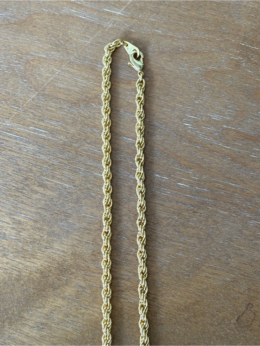 Gold Rope Chain Necklace - Picture 2 of 2